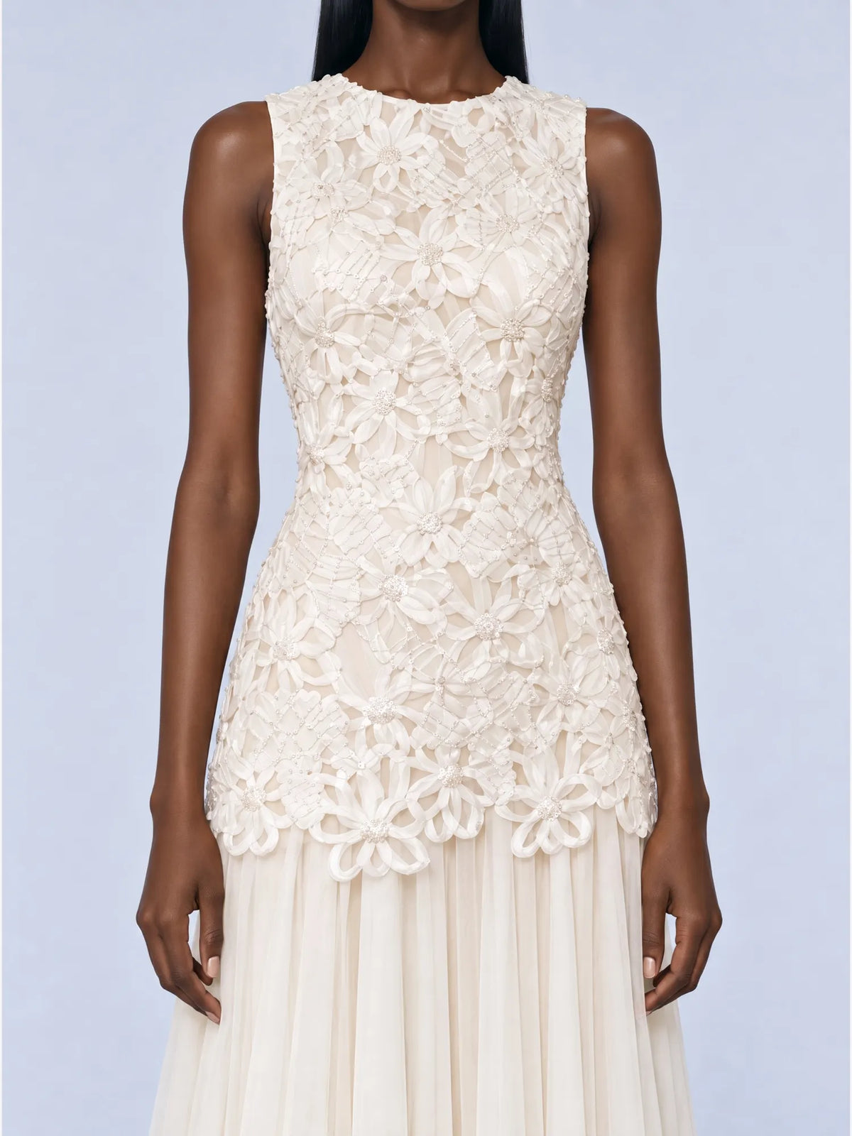 Emma Openwork Lace Crochet Mesh Maxi Dress