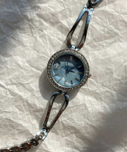 Novelty Blue Alloy Zircon Quartz Movement Watches