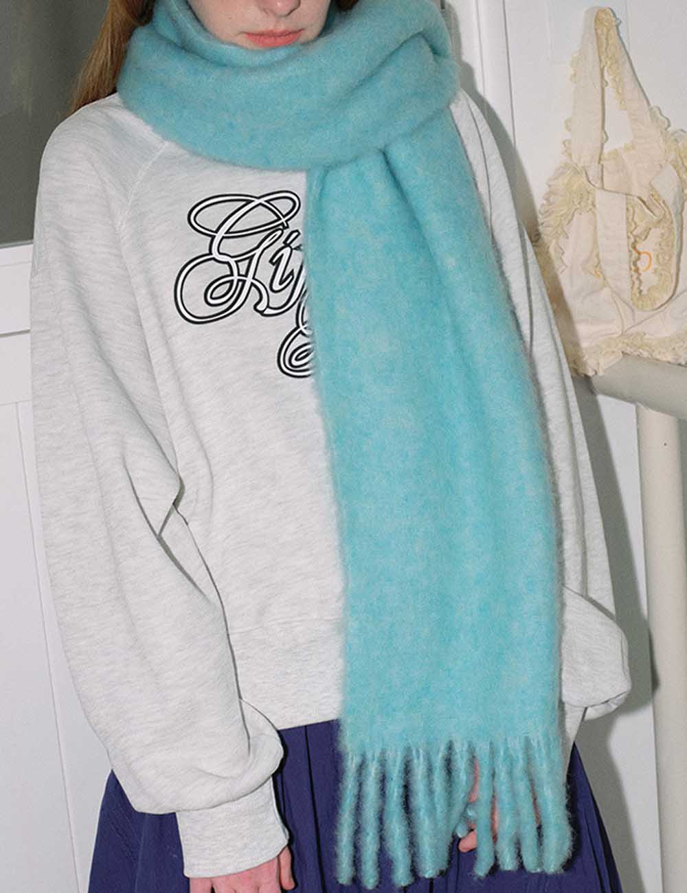 Winter Solid Color Thick Tassel Wool Scarf