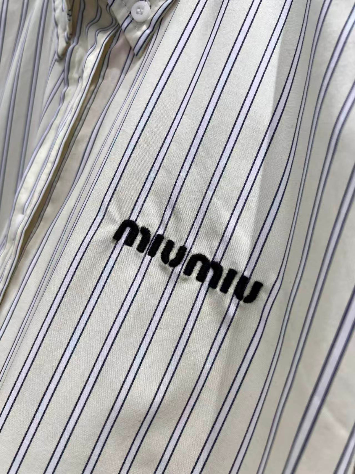 Miu Miu Striped Cotton Shirt