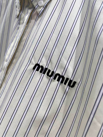 Miu Miu Striped Cotton Shirt