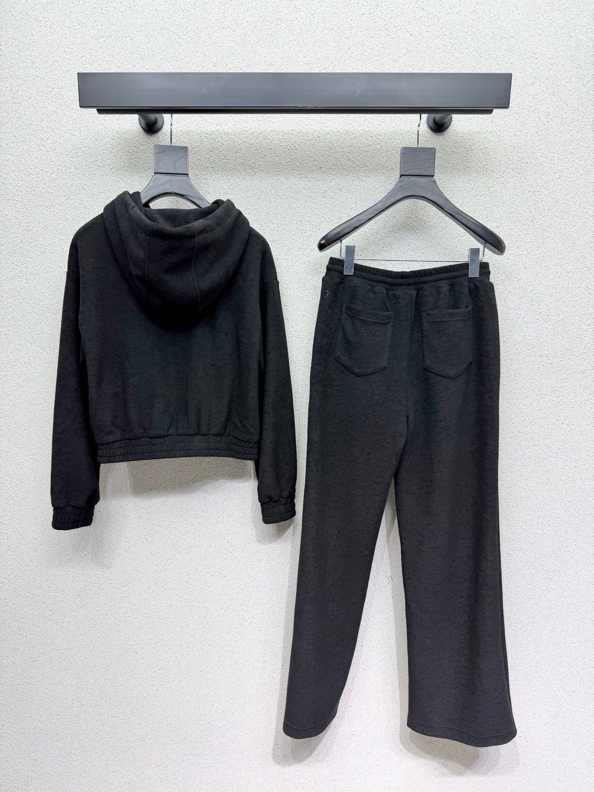 Prada Set Hooded Black Fleece 340651