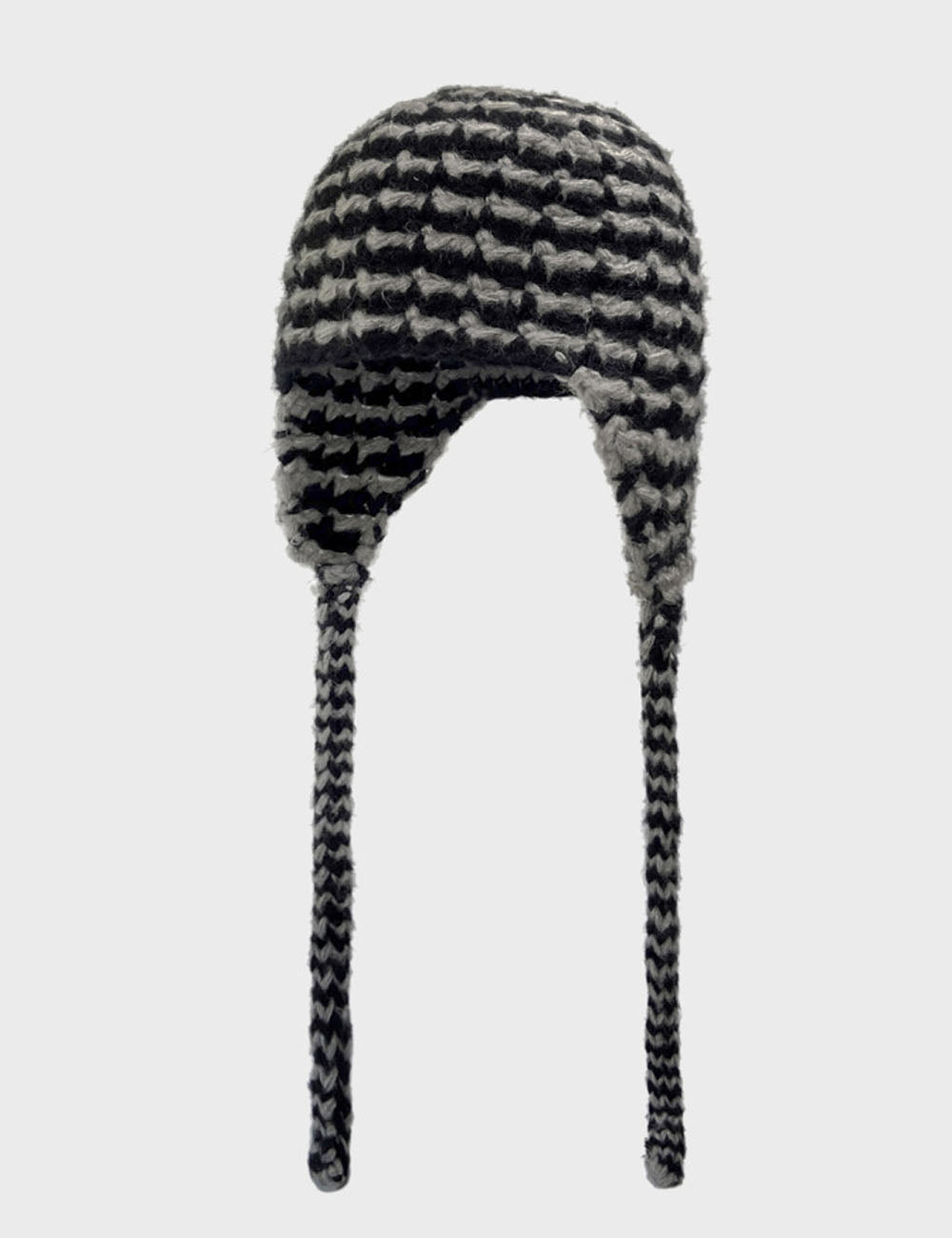 Winter Handmade Crochet Ear Flap Tassel Knit Hat