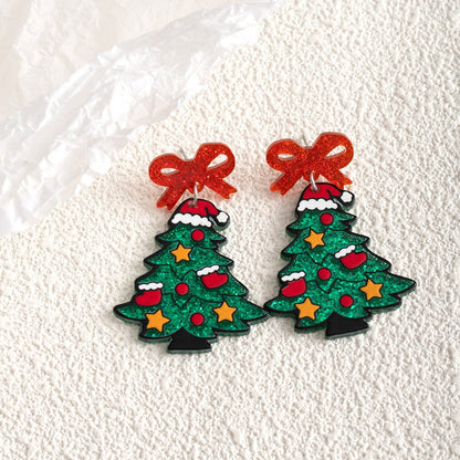 Earwish - Christmas Tree Tassel Earrings - Playful Sparkle