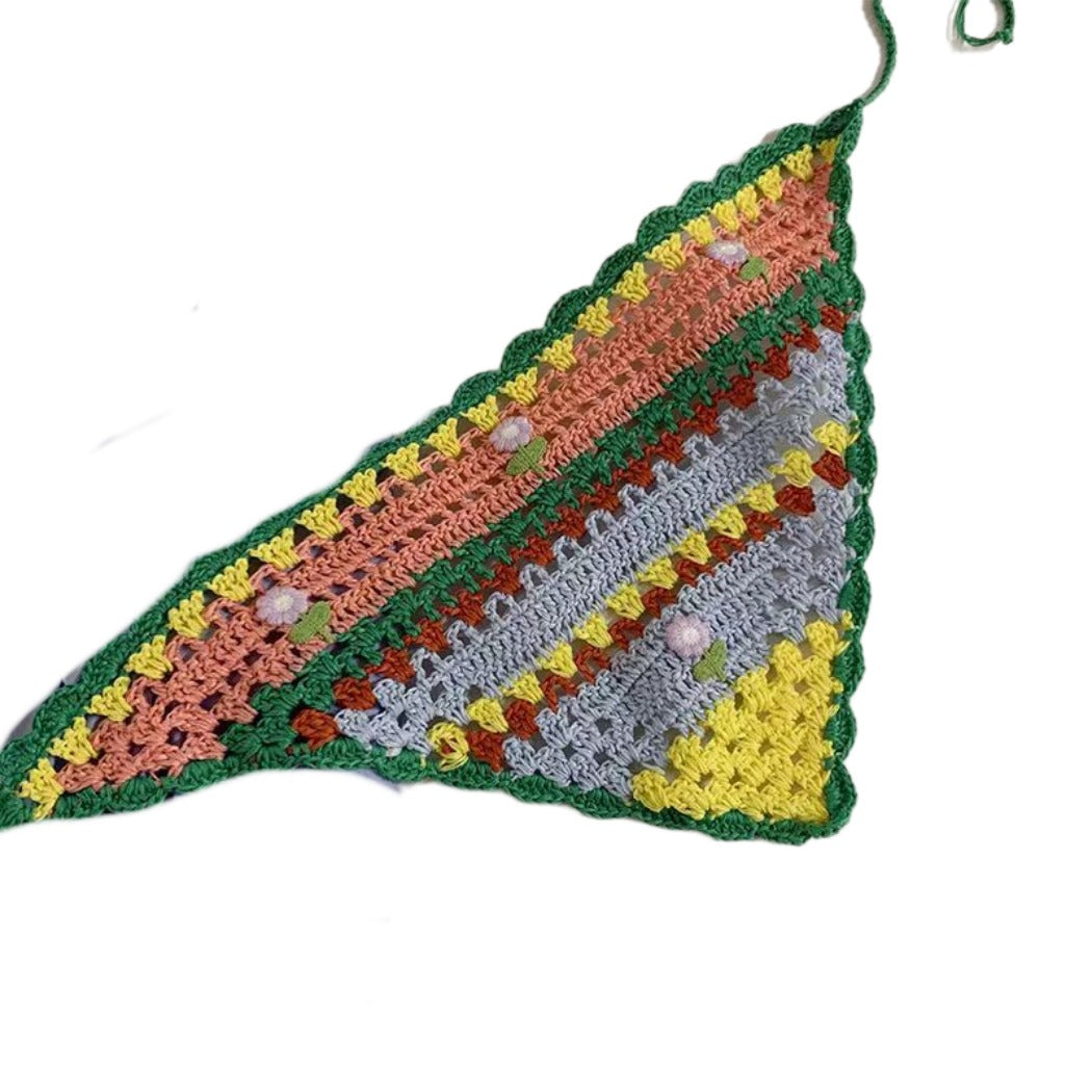 Haila - Dopamine Floral Triangle Headscarf  – Cheerful &amp; Stylish