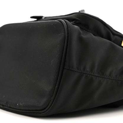 Re-Nylon Duet Drawstring Shoulder Bag Black