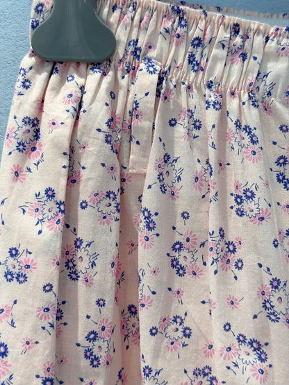 Prada 25 Floral Pant Pink Cotton