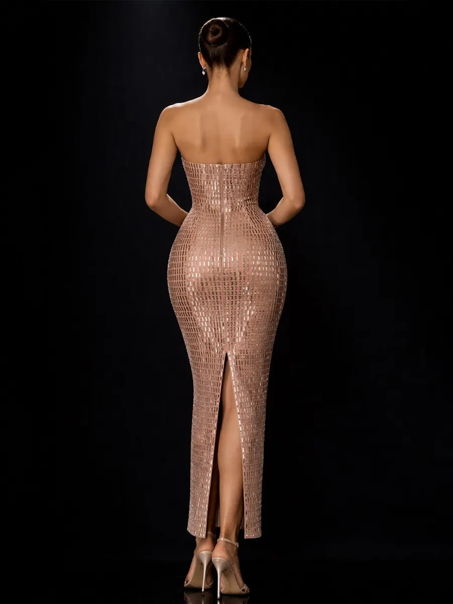 Arabella Maxi Dress In Silver