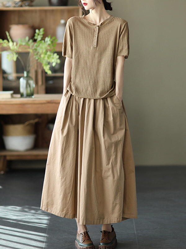Vintage Casual Loose Ramie Cotton Wide Leg Pants