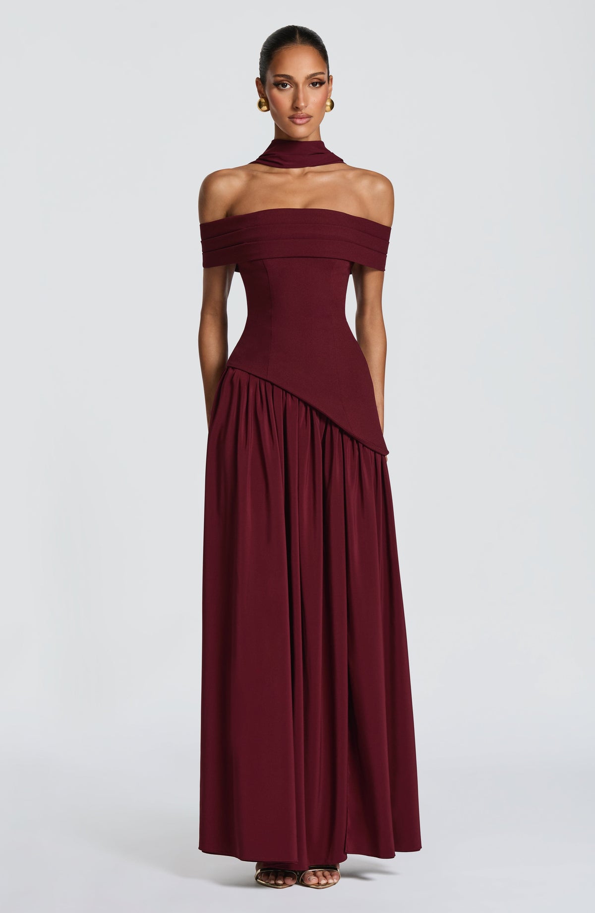 Delilah Maxi Dress - Cherry Lacquer