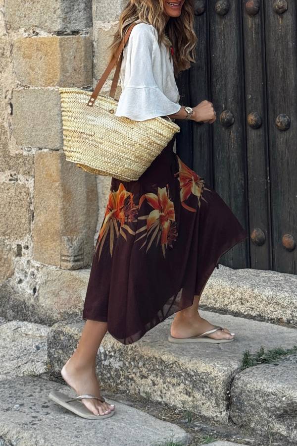 White bell-sleeve resort style top