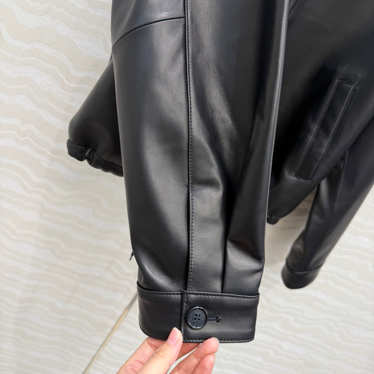 Prada Jacket Black Leather 341209
