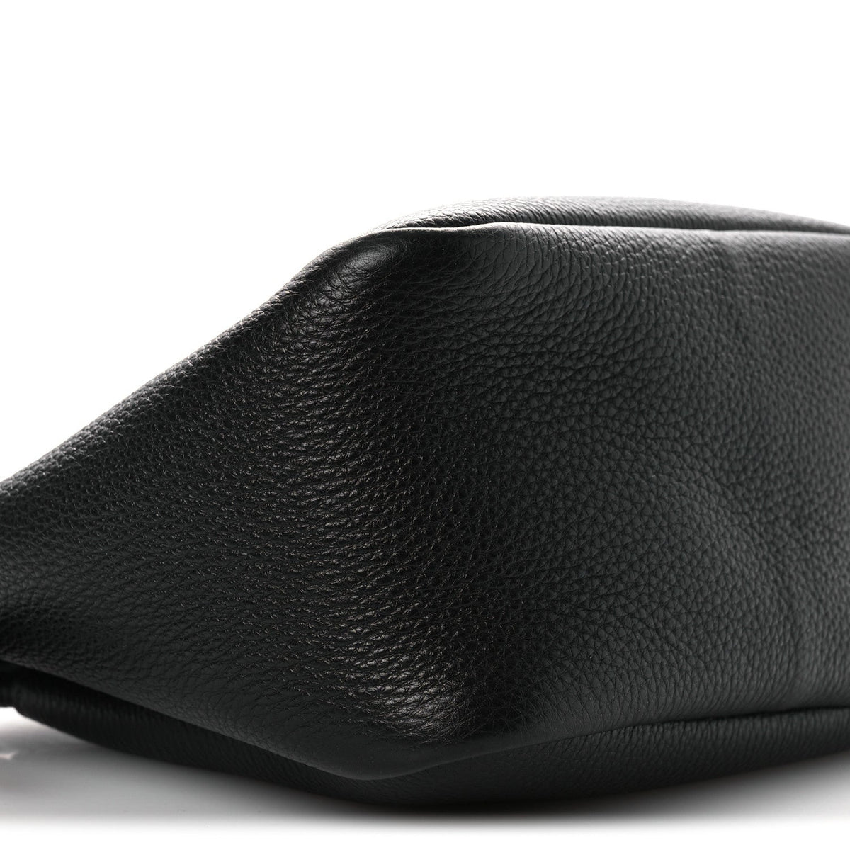 Vitello Daino Soft Mini Zippered Top Handle Bag Black