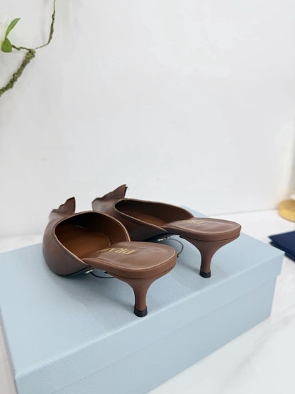 PRA 26SS High Heel Mule 55 Brown Cowhide 592410