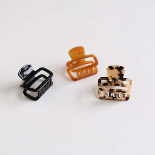 Minimalist Acetate Square Medium Hair Clip