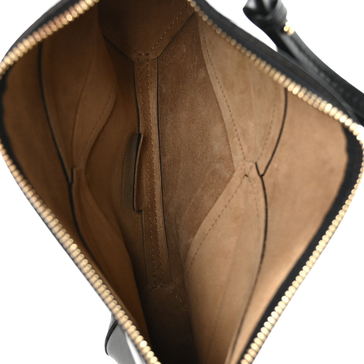 Shiny Calfskin Puzzle Fold Pouch Black