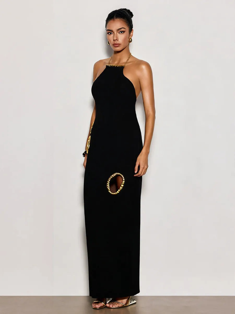 Zoey Halterneck Cutout Maxi Dress