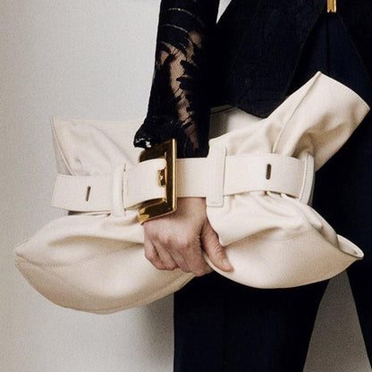 Trendy Belt Buckle Tote Shoulder Bag