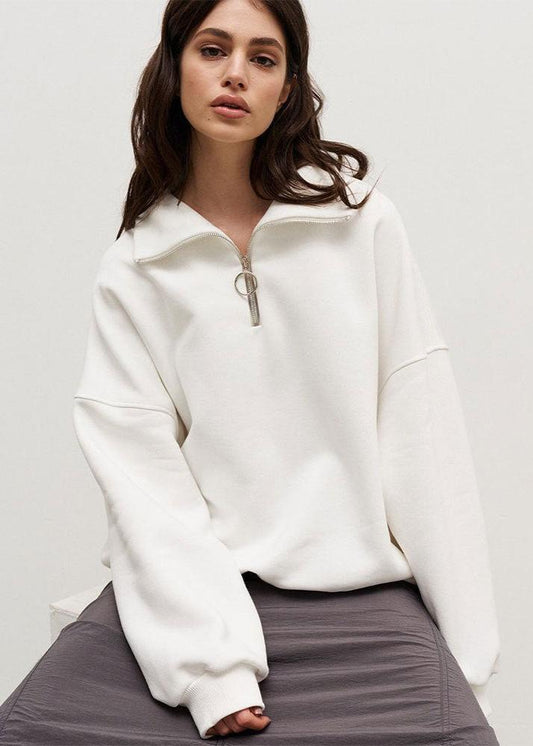 Oversized Sweatshirt Soft Cotton Abstract Graphic