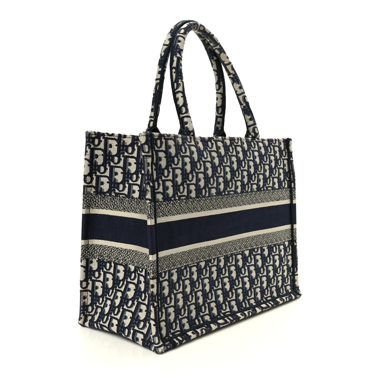 Oblique Medium Book Tote Blue Multicolor