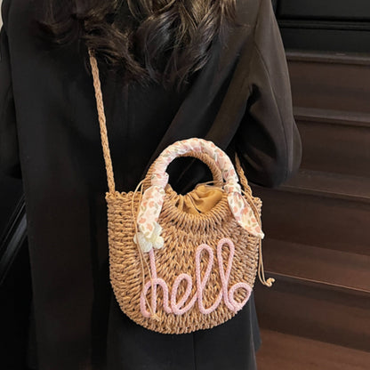 Cosbai - Small Seagrass Woven Handbag