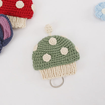 Koco - Woven Mushroom Drawstring Key Pouch