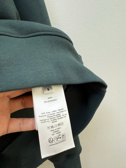 Dior Zipped Neckline Blue Sweatshirt