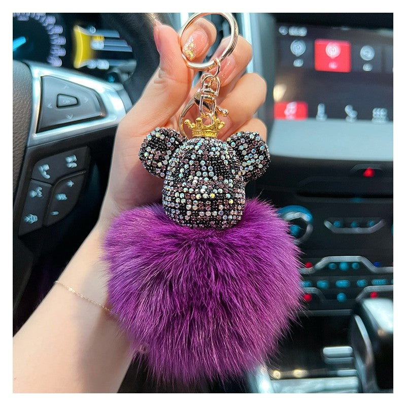 Diamond Bear Fur Keychain