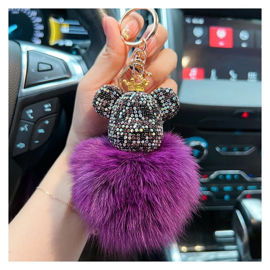 Diamond Bear Fur Keychain