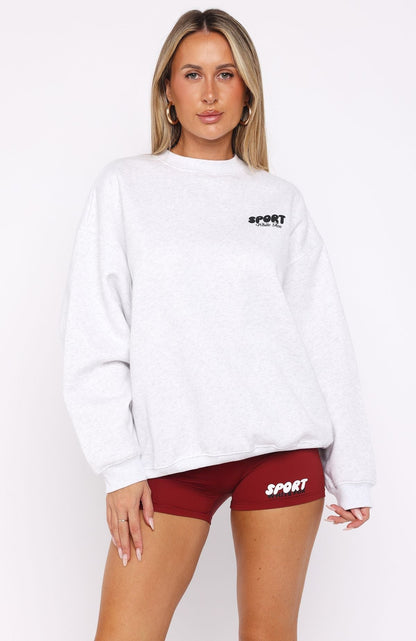 Club 14 Peyton Oversized Sweater Grey Marle