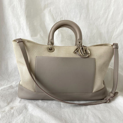 Dior Beige Leather Nappy Diaper Bag