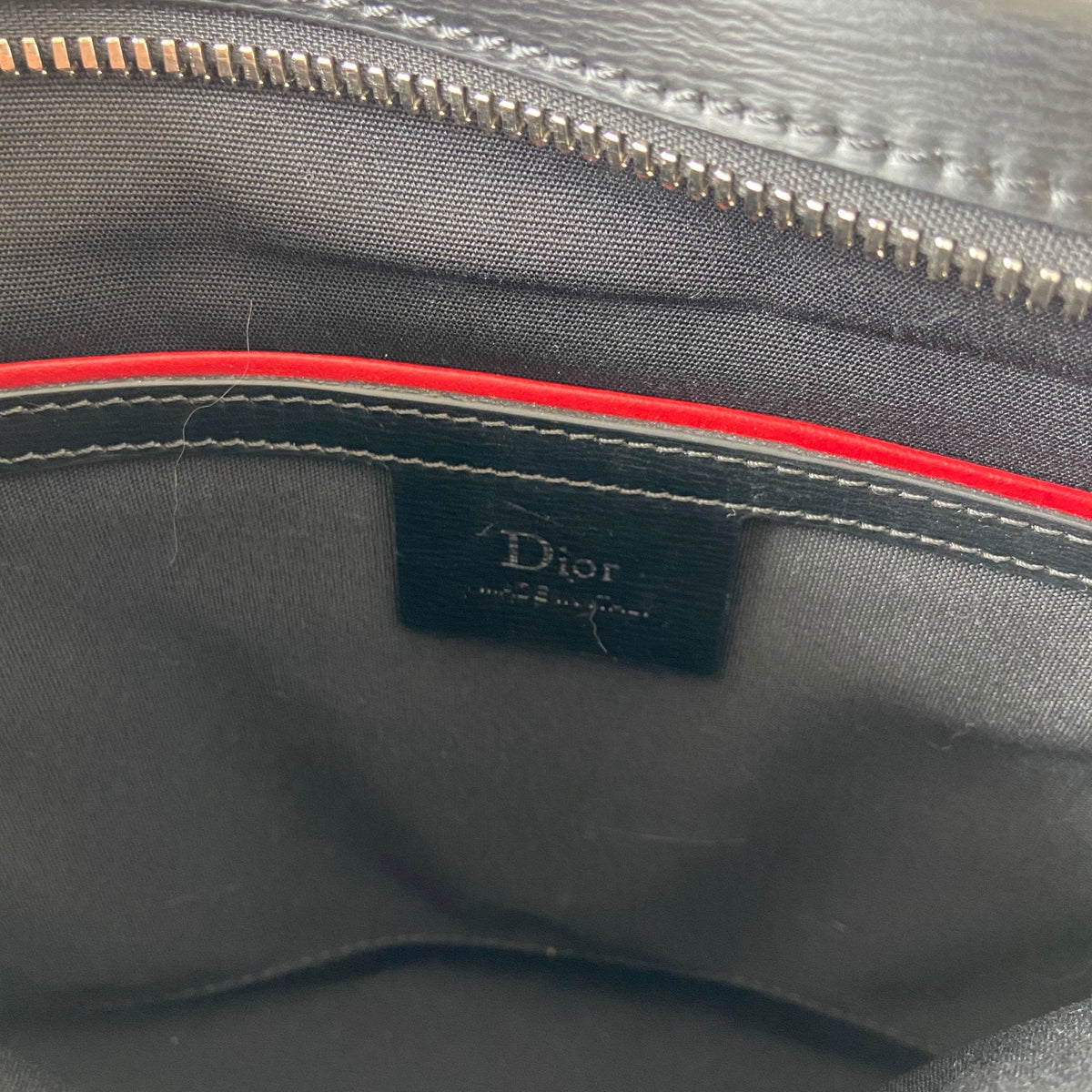 Dior Homme Oblique Leather Zip Pouch (for men)