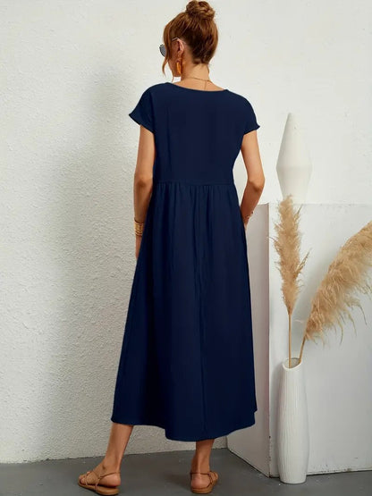 Adela Luxe Long Bell Shaped Dress Elevated Occasion Wear