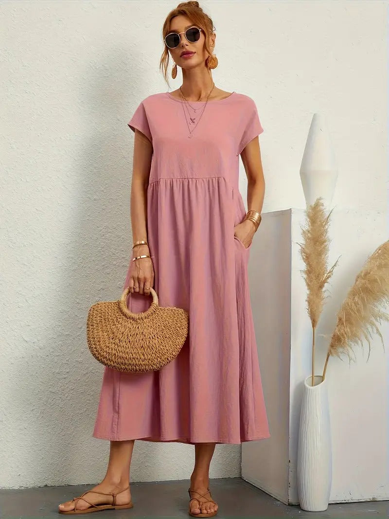 Adela Luxe Long Bell Shaped Dress Elevated Occasion Wear