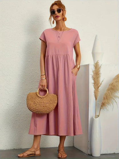 Adela Luxe Long Bell Shaped Dress Elevated Occasion Wear