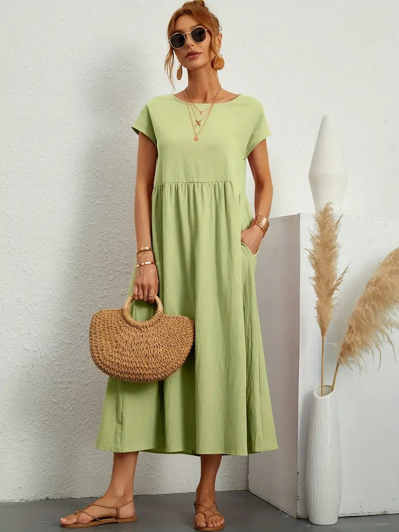Adela Luxe Long Bell Shaped Dress Elevated Occasion Wear