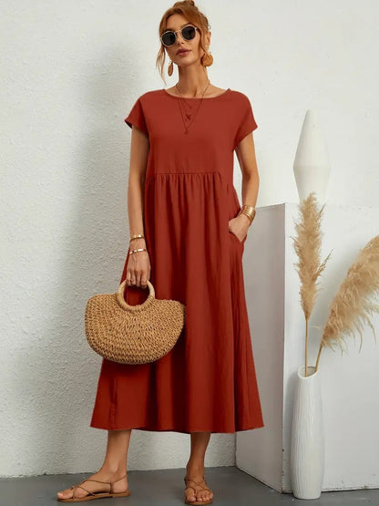 Adela Luxe Long Bell Shaped Dress Elevated Occasion Wear