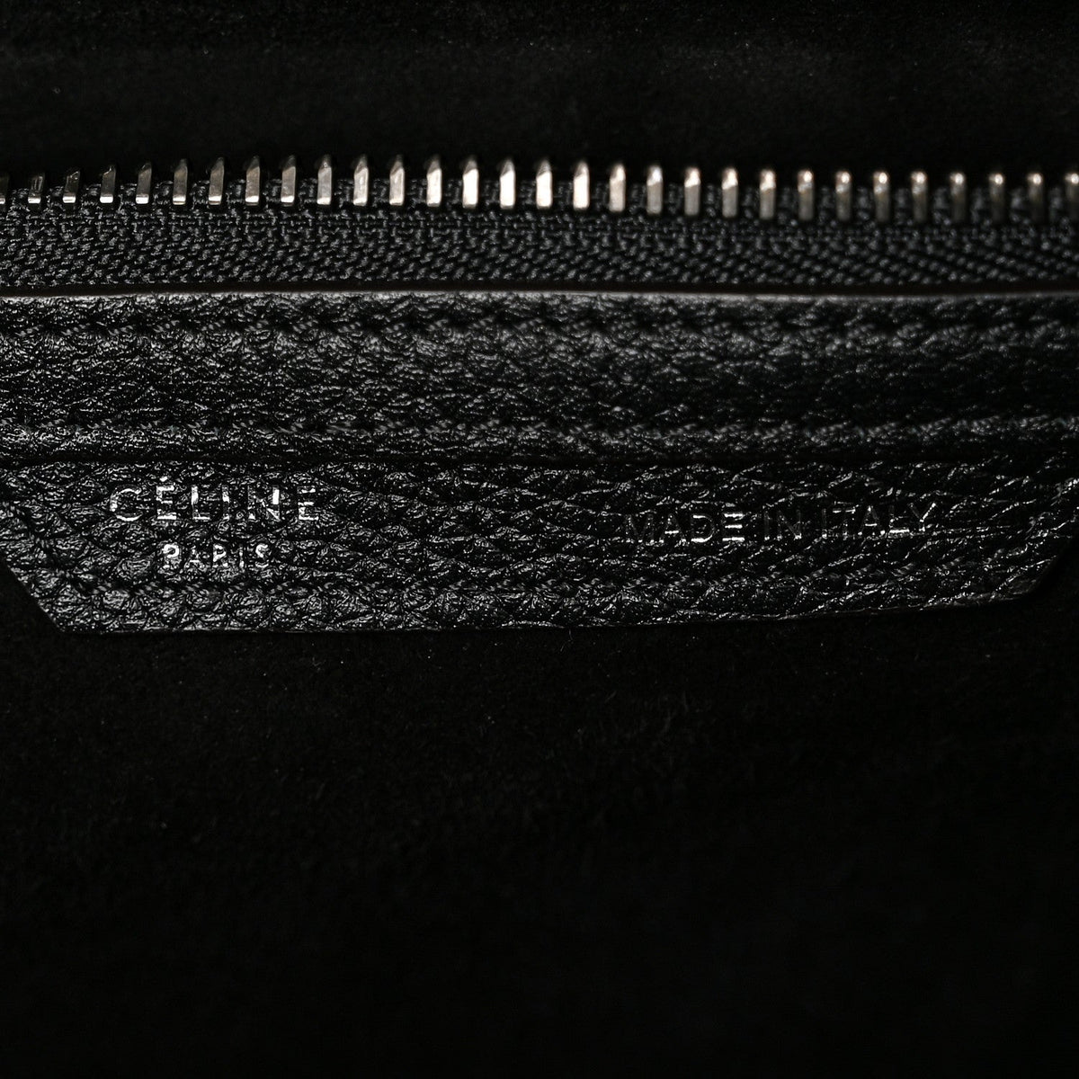 Drummed Calfskin Mini Luggage Black