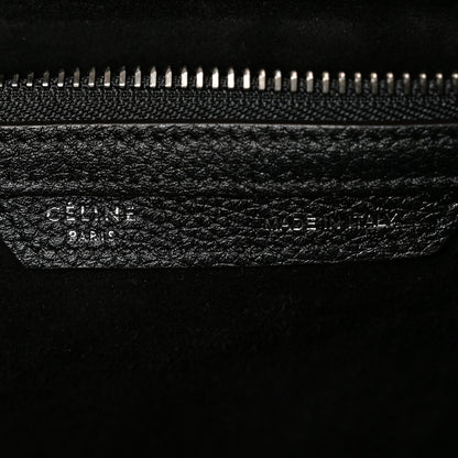 Drummed Calfskin Mini Luggage Black