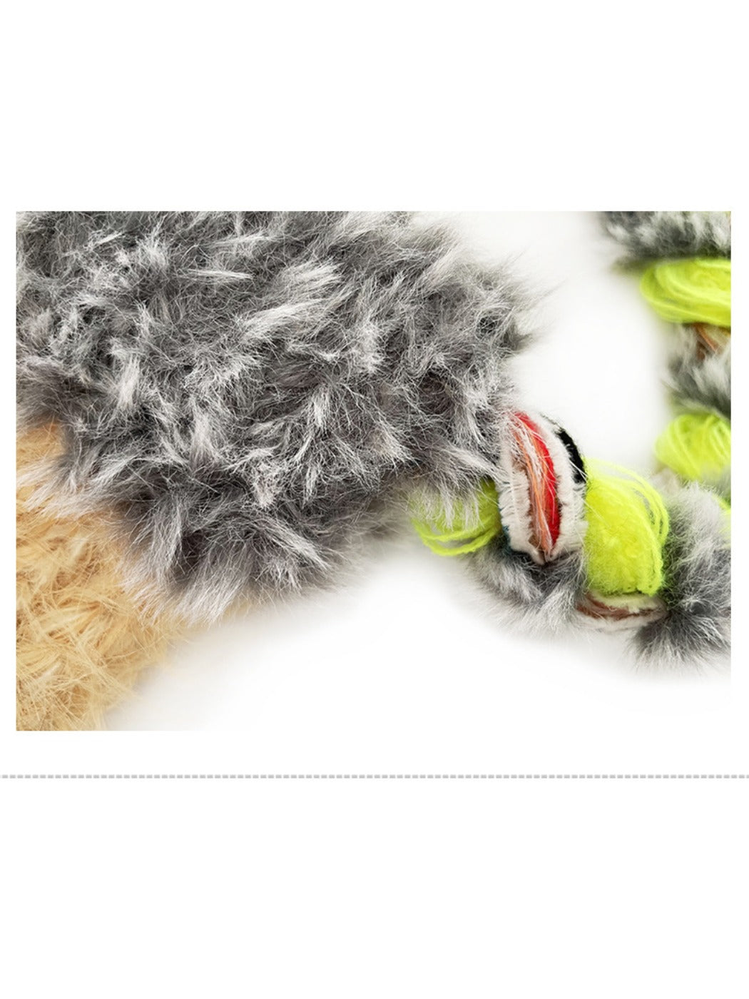 Haila - Winter Color Block Knitted Beanie with Tassel Braids