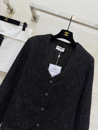 CC 26s Jacket Black Sparkling Sequined Tweed 352318