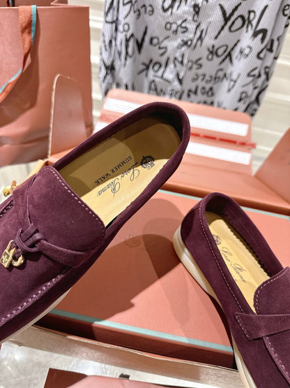 LP Summer Charms Walk Loafers Burgundy Suede 565853