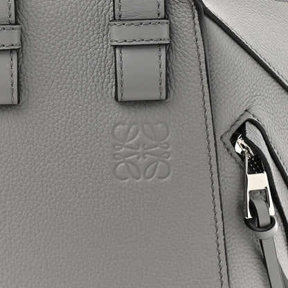 Grained Calfskin Mini Hammock Shoulder Bag Pearl Grey