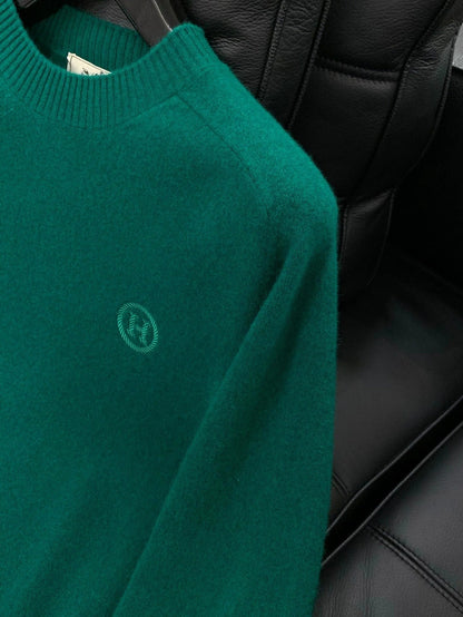 HERMES 25S LONG-SLEEVE KNITTED CREW NECK SWEATER 179