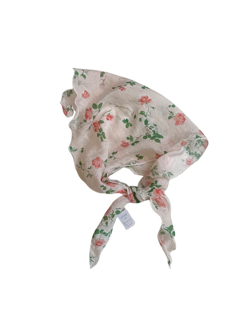 Scarvii - Fresh Style Floral Printed Triangle Scarf - Light &amp; Airy