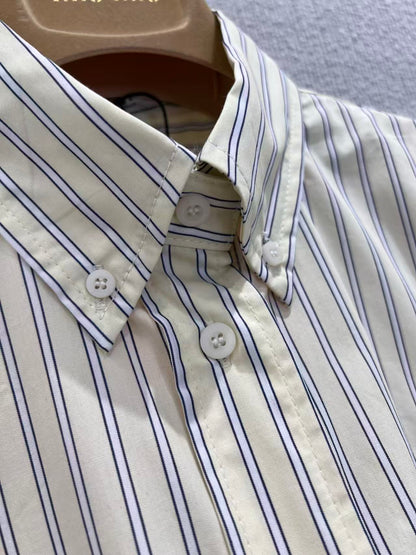 Miu Miu Striped Cotton Shirt