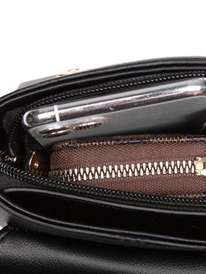 Original Stylish Rivets PU Shoulder Bag