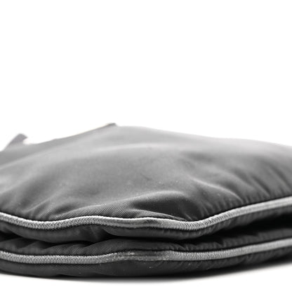 Re-Nylon Saffiano Re-Edition 2000 Double Zip Crossbody Bag Black