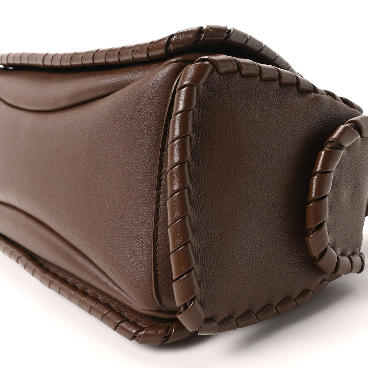 Grained Calfskin Nahir Shoulder Bag Nut