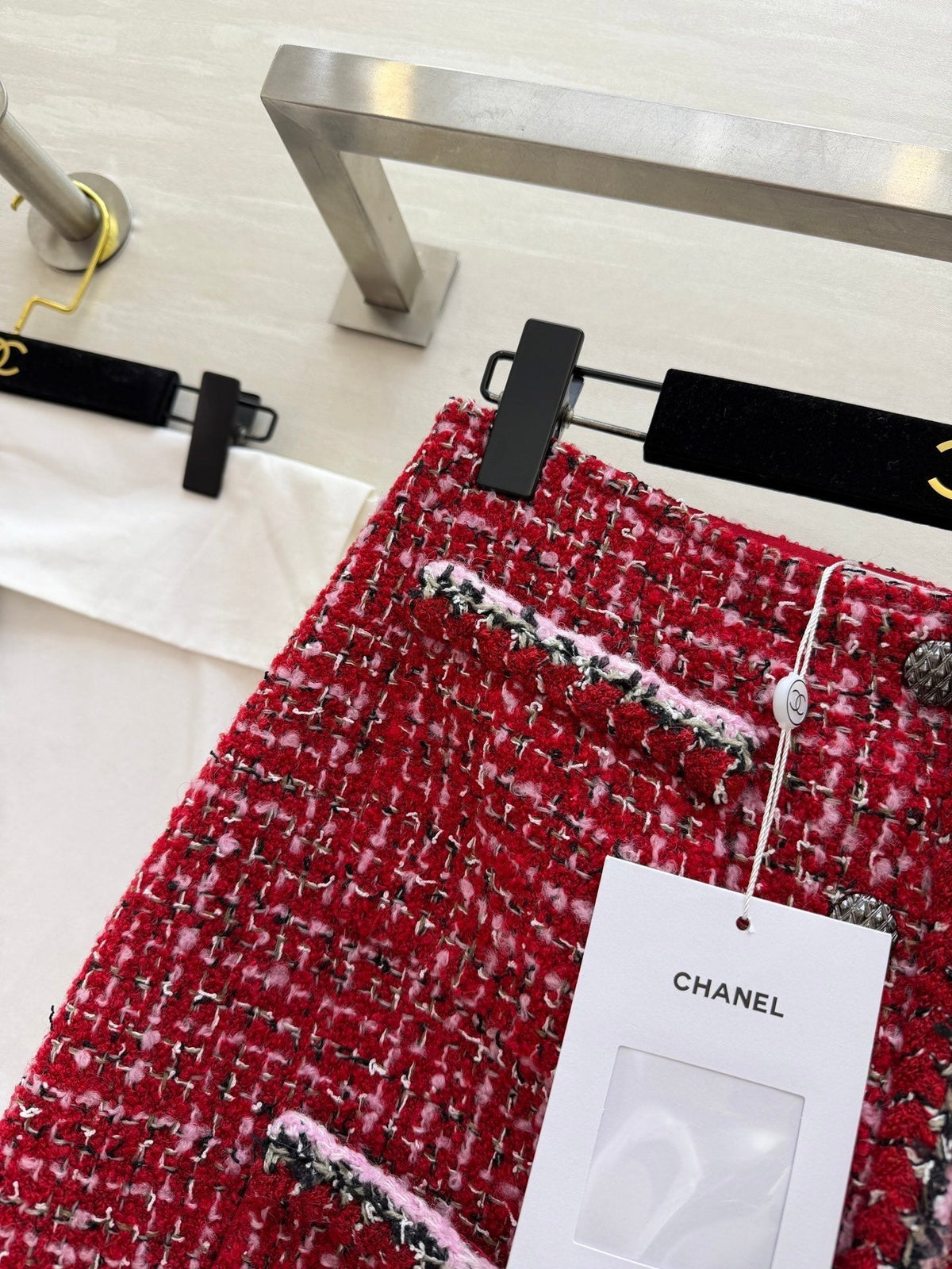 CC Runway Skirt Red Tweed 344793